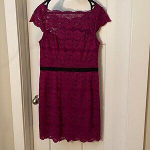 WORN ONCE! Adrianna Papell Sheath Lace Dress – Size 11/12